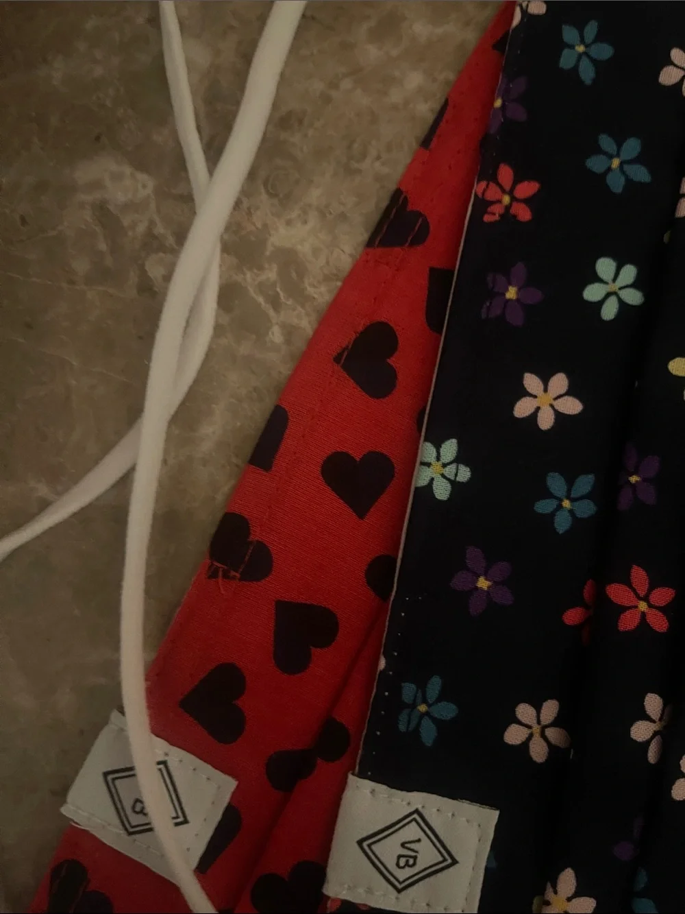 Vera Bradley Floral & Heart Print Reusable Face Masks - Black & Red
